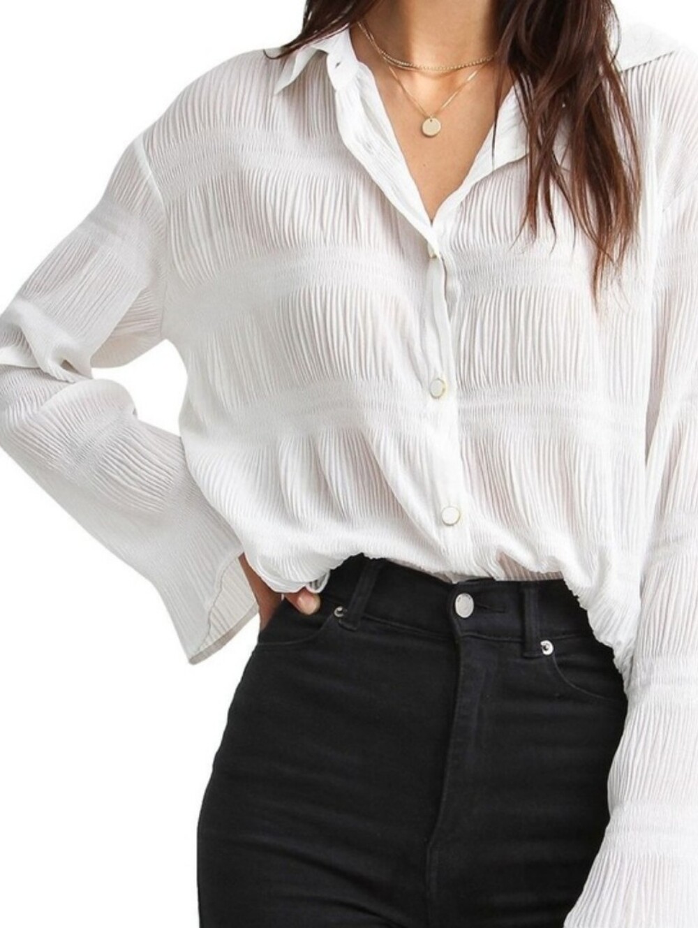 Chiffon top large fashion Nova